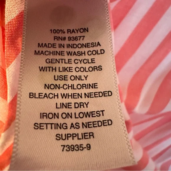 a.n.a beautiful salmon pink and white striped shirt - Picture 3 of 6